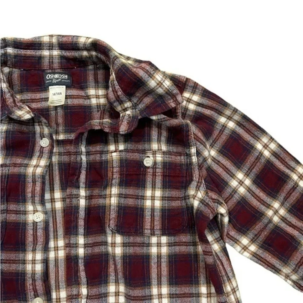 Boys Osh Kosh Flannel Long Sleeves size 14a
